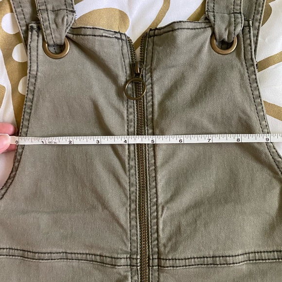 Olive Zip-Up Front Romper - Picture 7 of 12